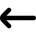 Arrow-left free interface icon